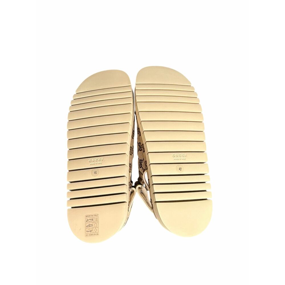 Gucci NIB Marmont GG Canvas Sandal in Beige Monogram Size 40 - Picture 11 of 12